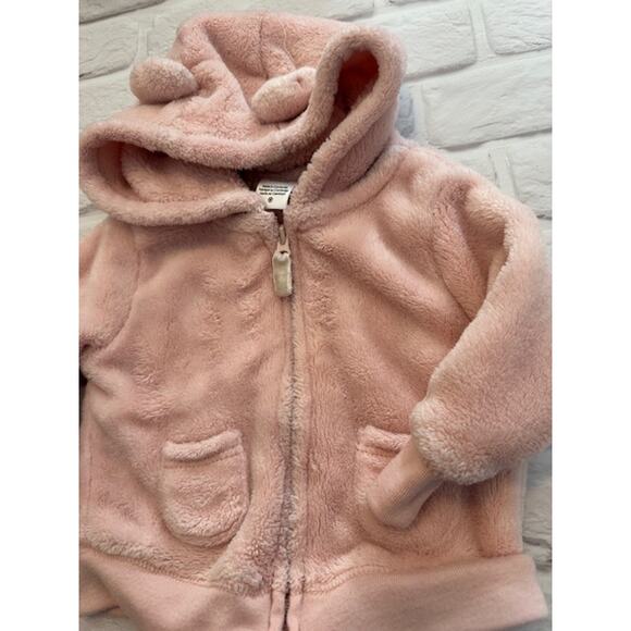 Lot of 4 Baby Girls Clothes 3 Months Pink Blue Brown Jacket One-Pieces Carter's - Picture 4 of 15